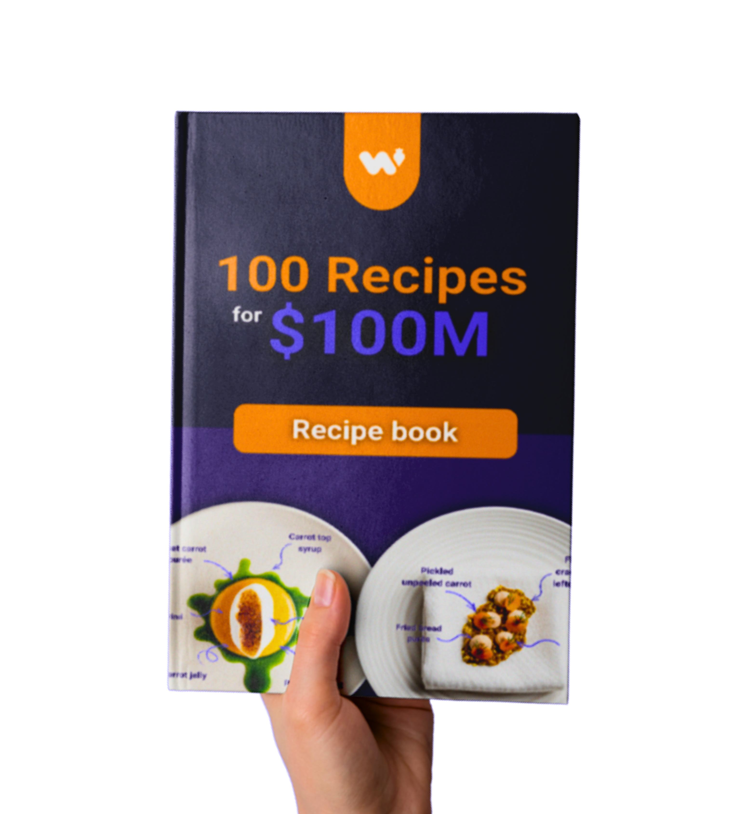 Landing Page  100 Recipes for $100M Recipe Book no background